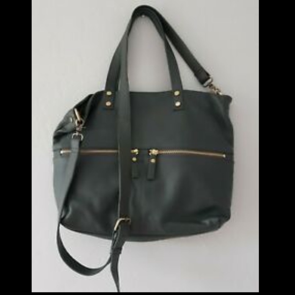 ASPEN Leather Green Crossbody Or Handbag